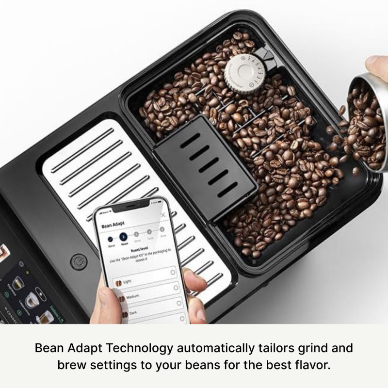 DeLonghi Eletta Explore Connect Fully Automatic Coffee Machine - Black