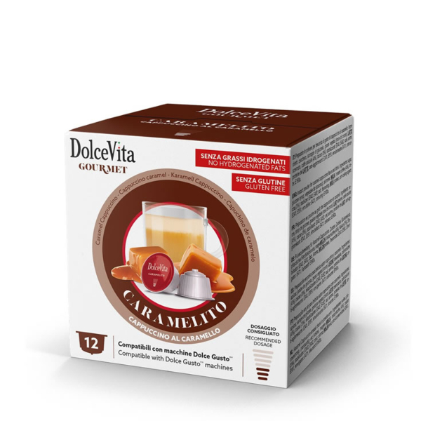 Dolce Vita Cappuccino with caramel flavor for Dolce Gusto 12 capsules