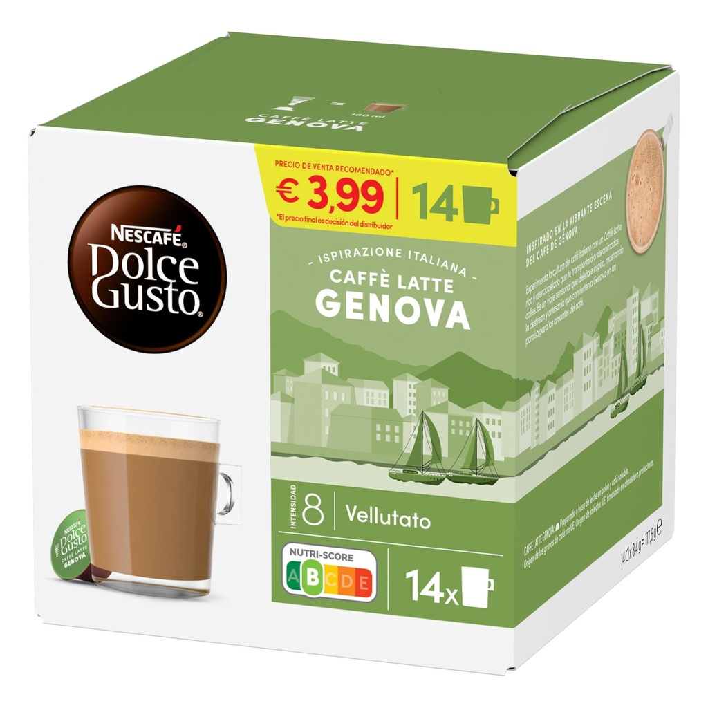 DolceGusto Capsules Cafe Latte Genova 14 Capsules