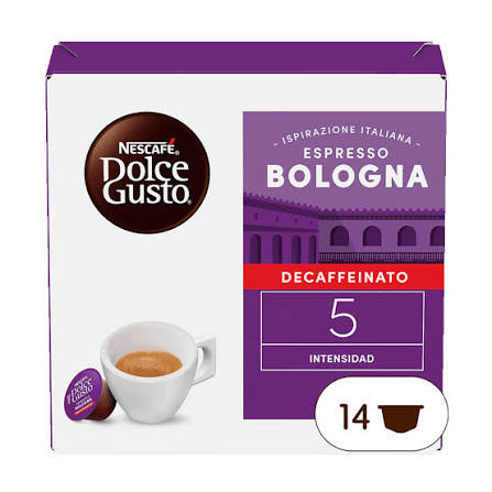 DolceGusto Capsules Espresso Bologna Decaf - Intensity 5 - 14 capsules