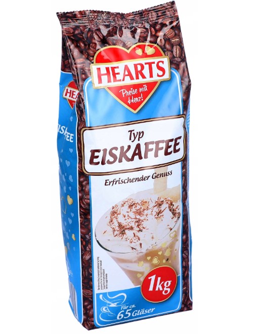 Hearts Ice Coffee Cappuccino 1kg instant iced coffee 65 servings