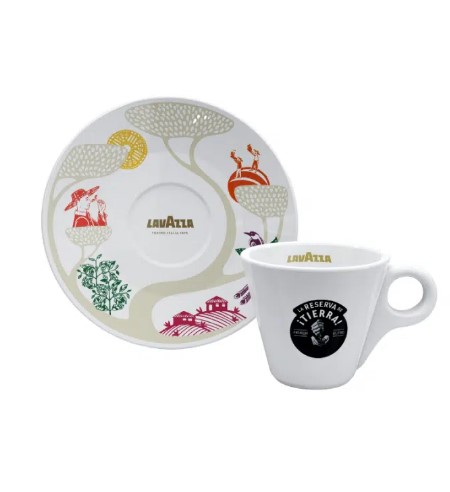 Lavazza La Reserva iTierra Espresso Cups and Saucers Set