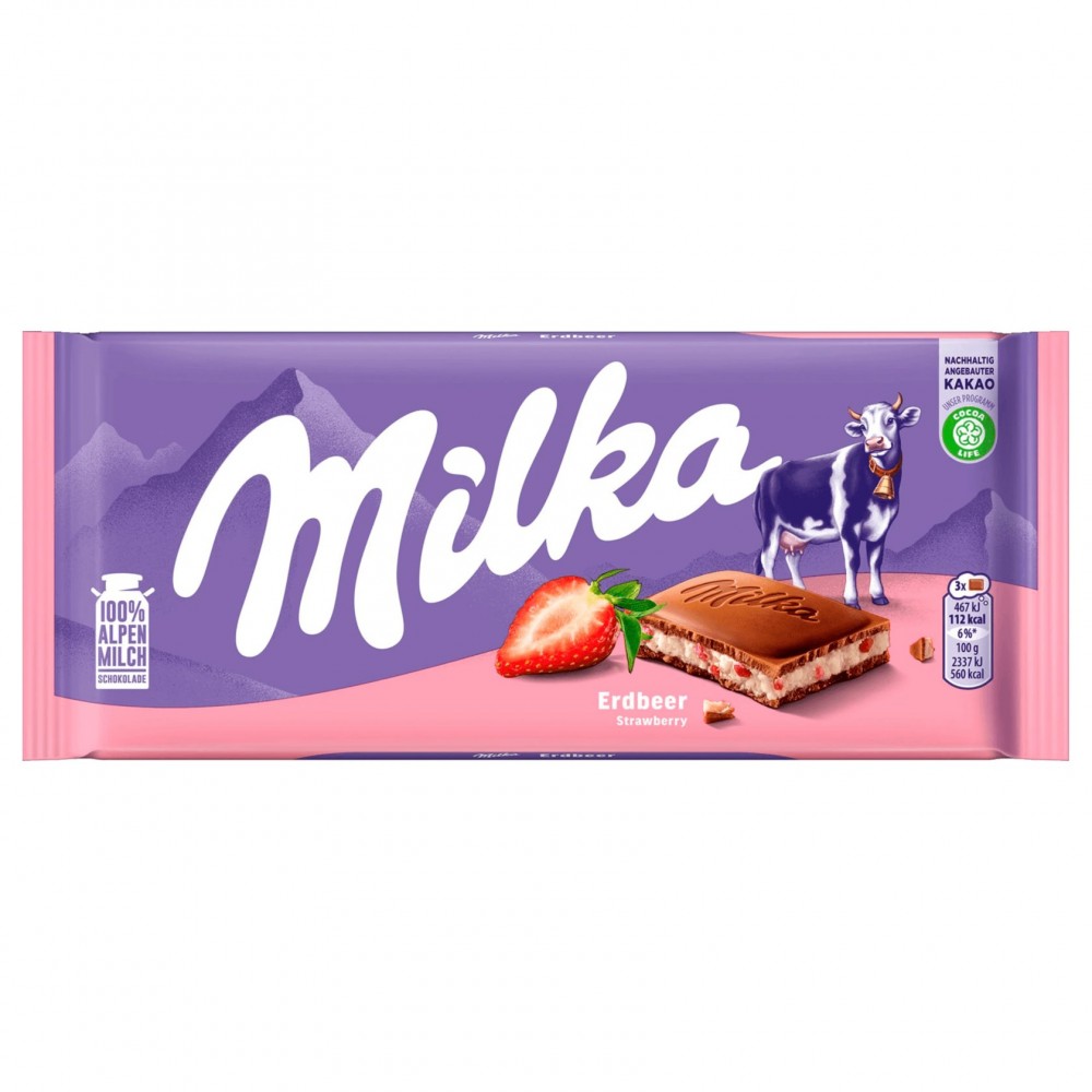 MILKA Chocolate Strawberry Chocolate 100 g