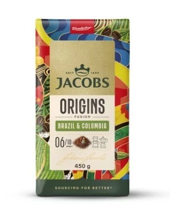Jacobs Coffee Powder Origins Brazil&Colombia - 450 g