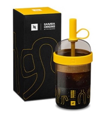 Nespresso Nomad Tumbler - Samra Origins Black & yellow