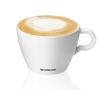 Nespresso Professional white coffee cup and saucer set