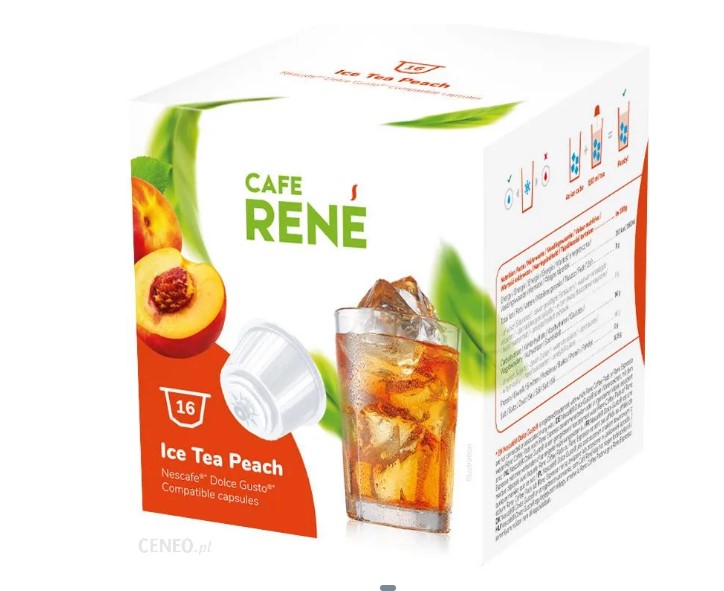 Cafe Rene Peach Ice Tea - 16 Capsules for Dolce Gusto