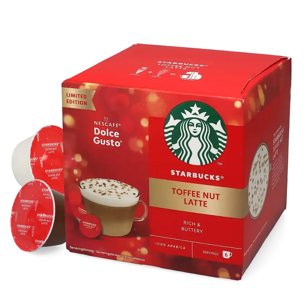 DolceGusto Starbucks Toffee Nut Latte - ( 6 Milk + 6 Espresso )