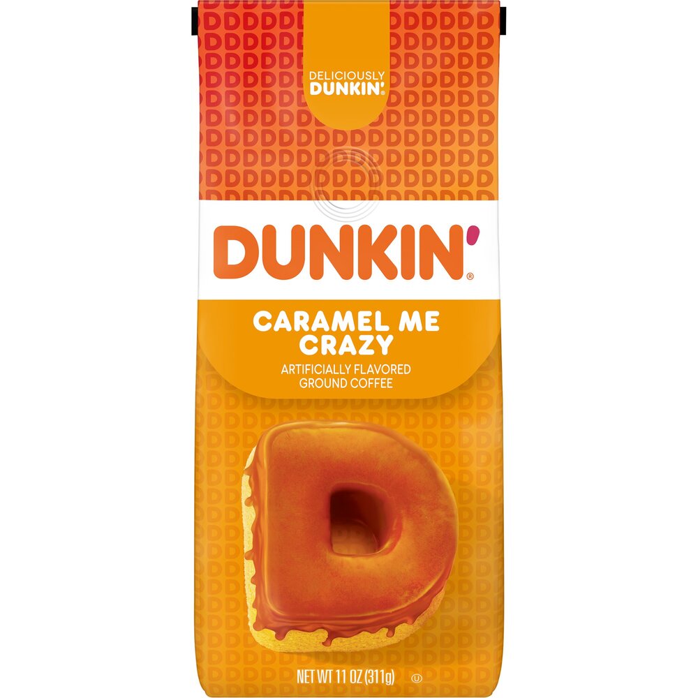 Dunkin Ground Coffee Medium Roast Caramel Flavour - 250G
