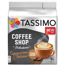 TASSIMO coffee Capsules COFFEESHOP Cappuccino Intenso - 8 Milk + 8 Espresso
