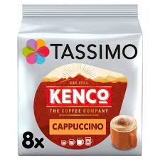 TASSIMO coffee Capsules Kenco Cappuccino - 8 Milk + 8 Espresso