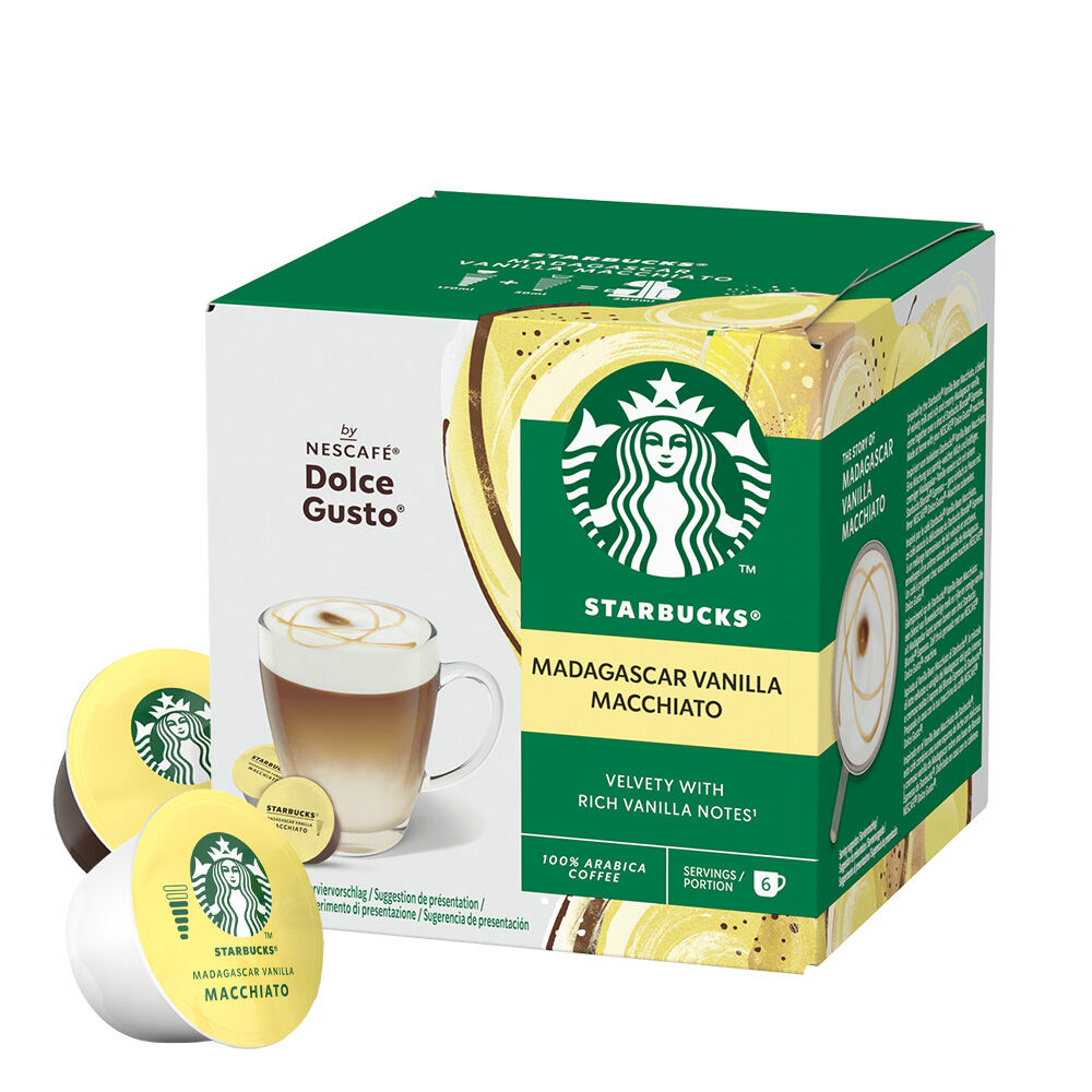 DolceGusto Starbucks Latte Macchiato Vanilla - ( 6 Milk + 6 Espresso )