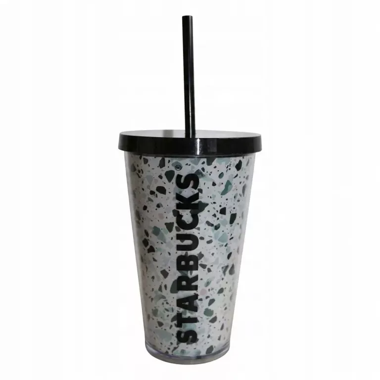 Starbucks Cold Cup Plastic Terrazzo Black 474ml