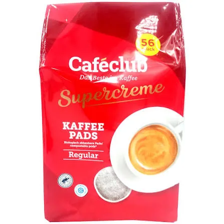 Cafeclub Supercream Regular Coffee Pads 56st