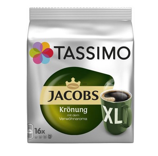 TASSIMO COFFEE CAPSULES, Jacobs Kronung Met Dem, 16 capsules