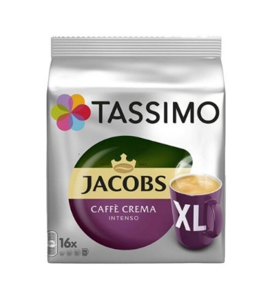 TASSIMO COFFEE CAPSULES, Jacobs Caffe Crema Intenso XL, 16 capsules