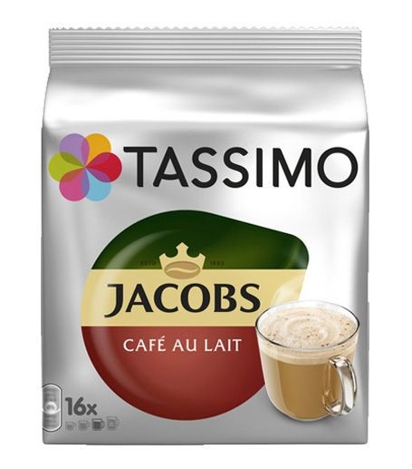 TASSIMO coffee Capsules Jacobs CAFE AU LAIT - 16 Capsules
