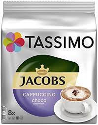 TASSIMO coffee Capsules Jacobs Cappuccino Chocolate - 8 Milk + 8 Espresso