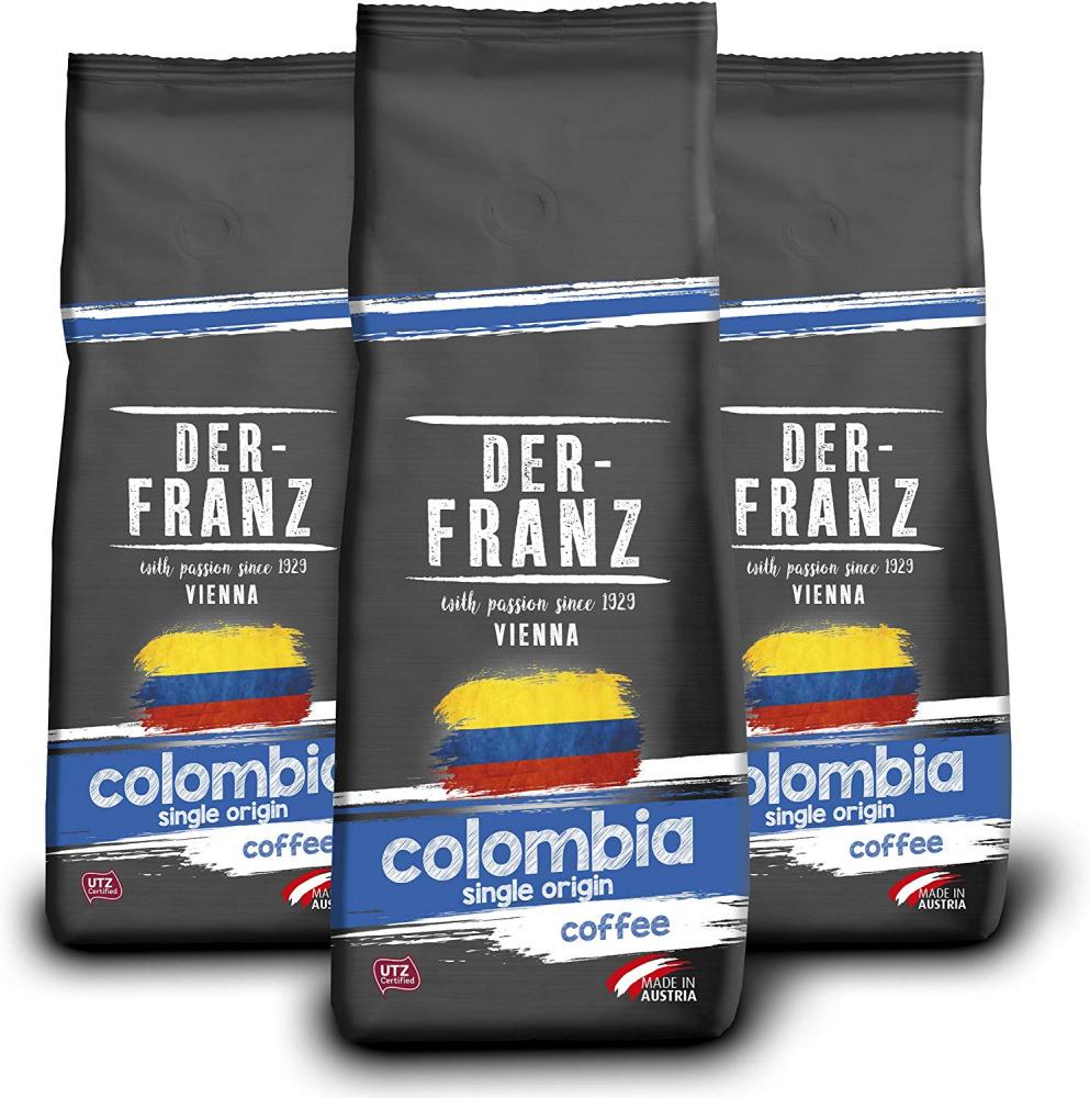 Der Franz Columbia Single Origin Coffee UTZWhole Bean 500g