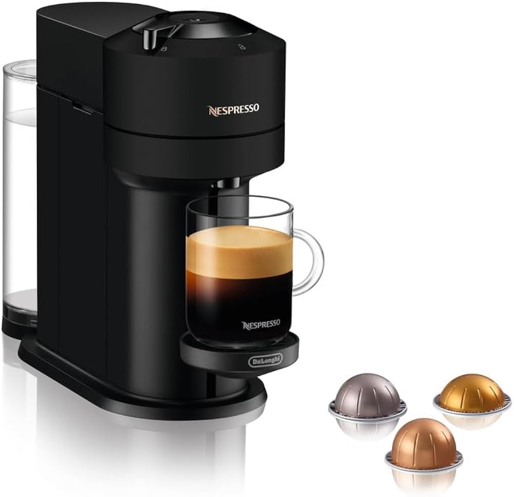 Vertuo Next Glossy Black Gold Logo & Barista