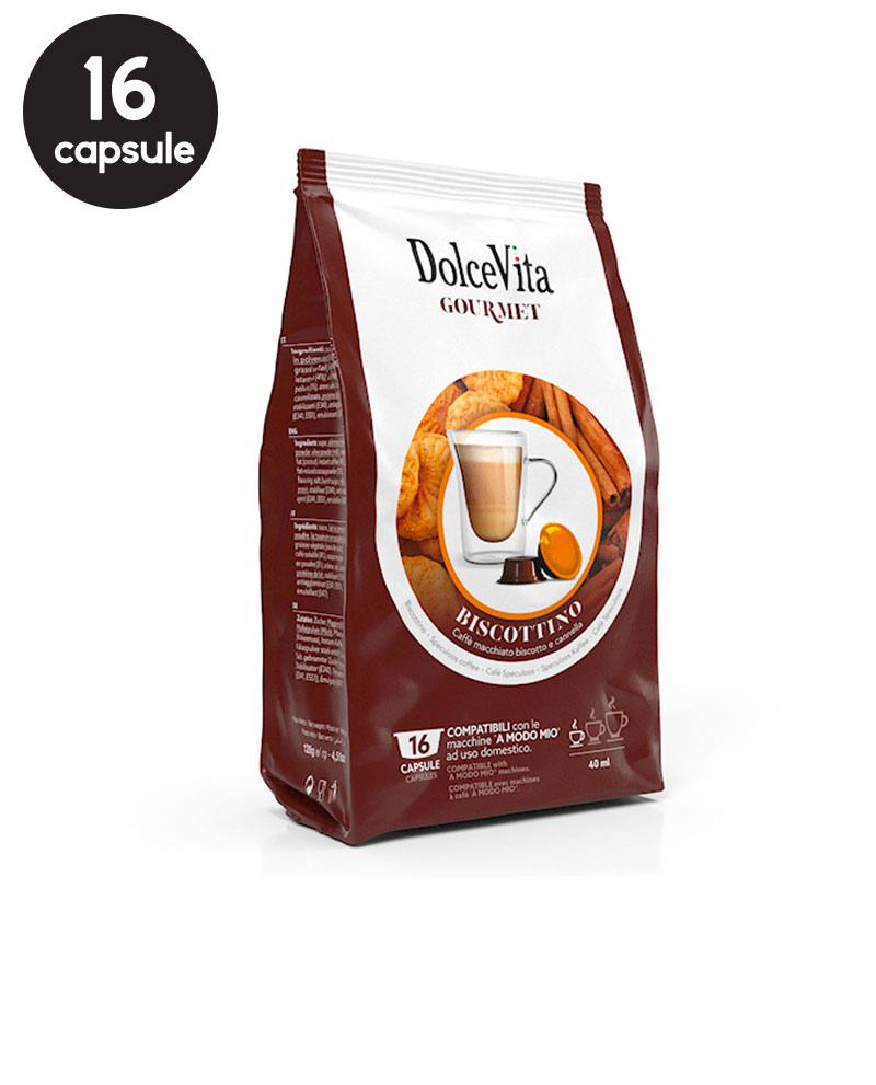 16 Capsule DolceVita Biscottino - Compatibile A Modo Mio