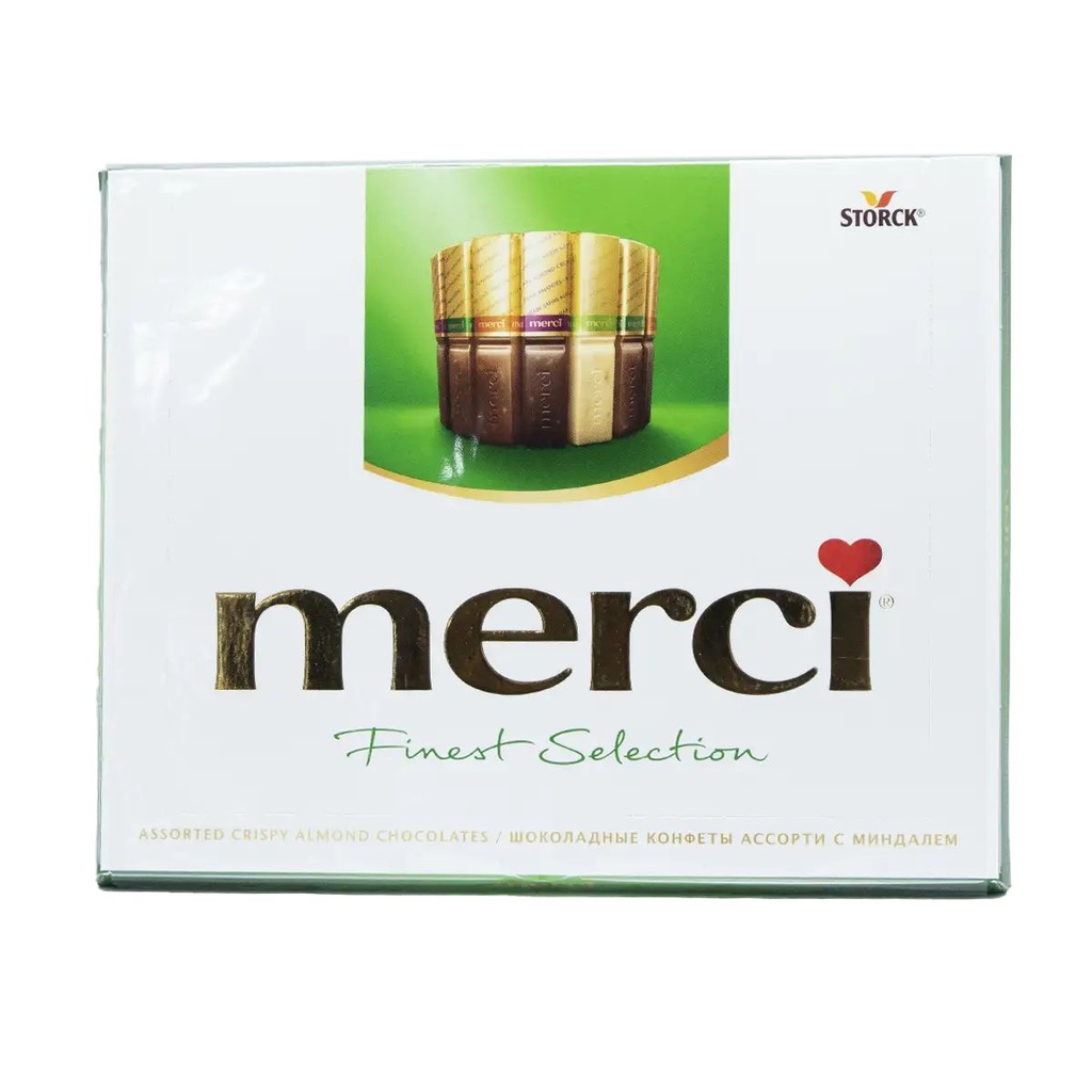 Merci crispy chocolate almond assortment 250 gr