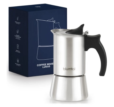 Blumtal espresso maker stainless steel 6 cups