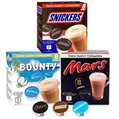 Bounty+Mars dolce gusto compatible capsules 8pcs