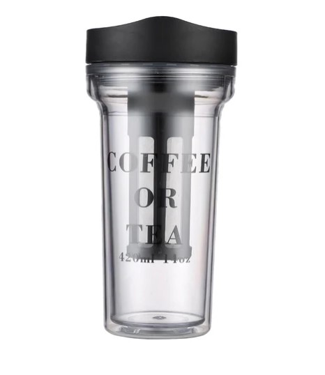 Cold Brew Cup Portable Cold Brew Coffee Maker Cold Brew Coffee Tea Airtight Bottle Iced Coffee Cup with Lid Stainless Steel Filter Reusable Cold Brew Coffee Tea Cup