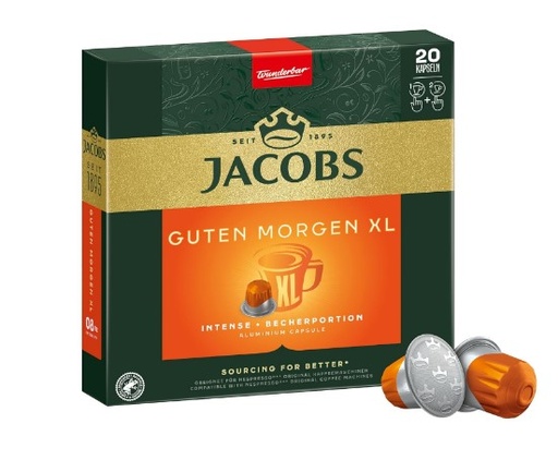 JACOBS COFFEE CAPSULES, Guten Morgen XL, 20 CAPSULES