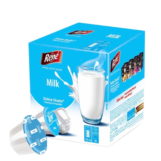 Rene Milk Capsules, Dolce Gusto, 16 Capsules