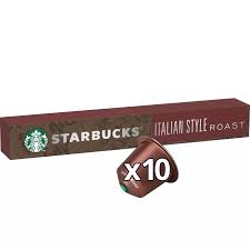 STARBUCKS NESPRESSO CAPSULES, Italian Style Roast 11, 10 CAPSULES