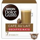 Dolce Gusto Coffee Capsules, Galao Café Au Lait DECAFFEINATO,16 Capsules.