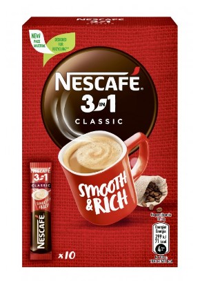 NESCAFE 3&1 COFFEE & CREAMER (SUGAR) - 10pcs