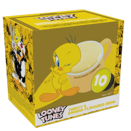 Looney Tunes Dolce Gusto 10 Pods Tweety’s Banana Flavour 130g