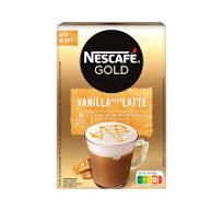 Nescafe instant coffee drink gold vanilla type latte (8x18.5g)