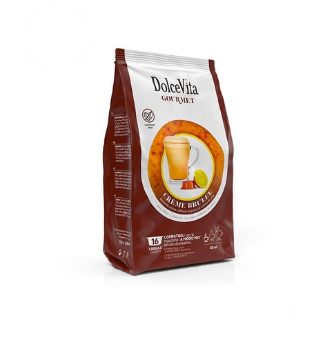 16 Capsule DolceVita Creme Brulee - Compatibile A Modo Mio