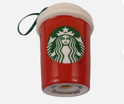 New Colorado Red Ceramic 2.5" Starbucks Coffee Cup Holiday Ornament CO