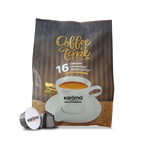 Caffè Karoma® 16 capsules dégrainé compatibles Dolce Gusto