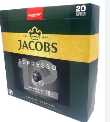 Jacobs - Nespresso Compatible - Espresso 12 Ristretto - 20 capsules