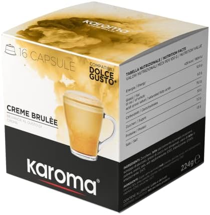 Karoma® 16 Beavanda Creme Brulé Capsules Compatible with Nescafe Dolce Gusto