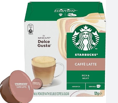 Starbucks Nescafe Dolce Gusto Caffe Latte coffee capsules