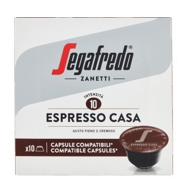 Segafredo Espresso 75gr Casa 10 Compatible Capsules Dolce Gusto