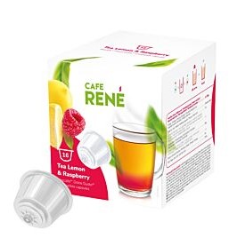 Café René Lemon & Raspberry Tea - 16 Capsules for Dolce Gusto