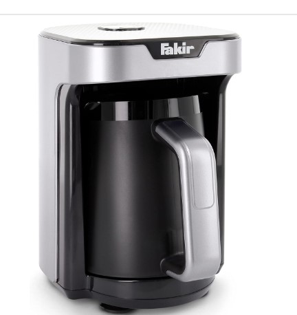 Fakir Kaave Mono - Turkish Mocha Machine for Home & Office I Electric Coffee Machine with Measuring Spoon I One-Touch Control I 280 ml Container for 4 Cups I Silver