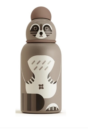 Waterdrop Steel Bottle Brown Children's Bottle 400ml