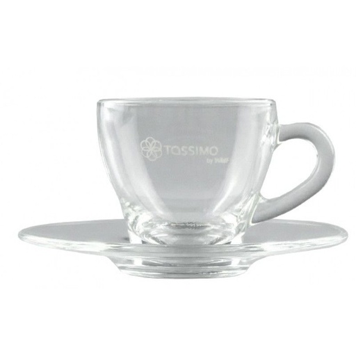 Tassimo Espresso Glass Cup & Saucer 80ml - 1pcs