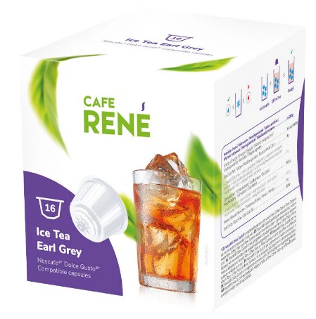 Cafe René Earl Grey Ice Tea - Dolce Gusto Compatible - 16 Capsules