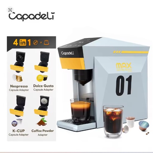 Max Capsule Coffee Maker Electric Automatic Espresso Maker Compatible with Nes*/DG/Ground Coffee/K Capsule Christmas Capsules